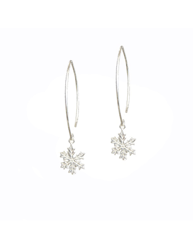 Örhänge Snöstjärna med stor krok