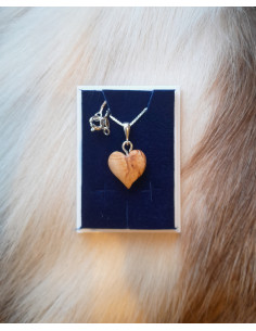 Halsband  hjärta masurbjörk 2