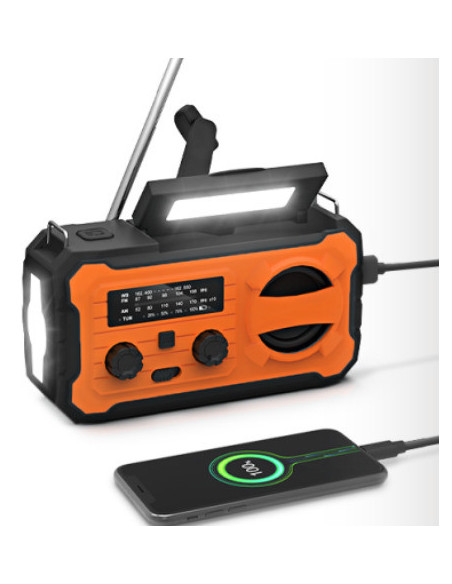 Nödradio 4000 mAh  Orange