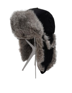 Mössa Grå Kaninpäls