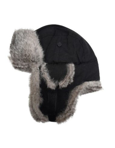 Grå Mössa Kaninpäls