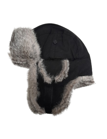 Grå Mössa Kaninpäls