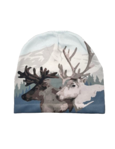 Blå Mössa med Renar