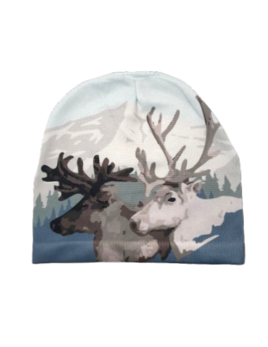 Blå Mössa med Renar
