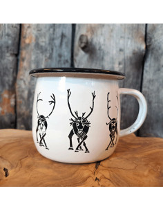 Elina Nygård Emaljerad mugg Renar 2